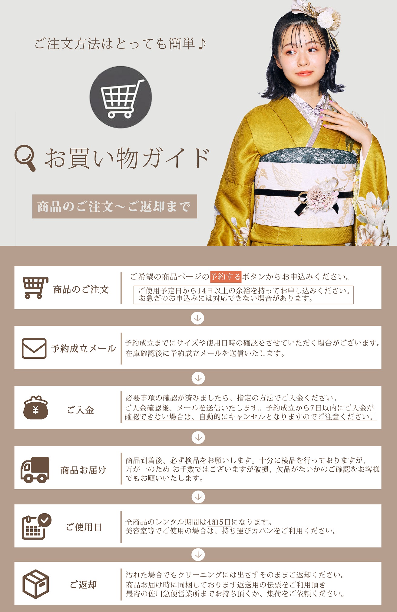 ★年内最終★着物オーダー★紫地流水に桜柄の着物とピンク地帯 紺青地流水に桜[FR5017] | 成人式振袖レンタル京都さがの館